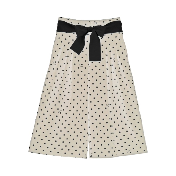polka-dot bow trousers