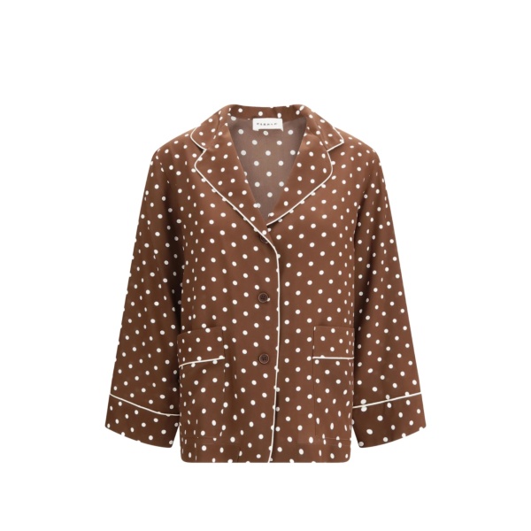polka dot button shirt