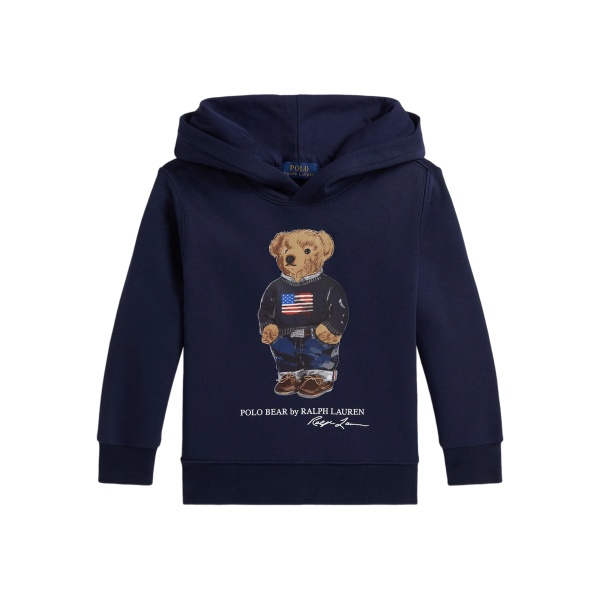 polo bear-print hoodie