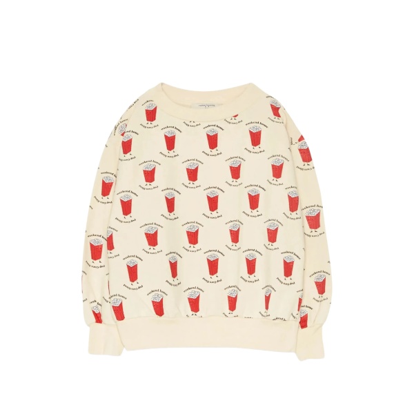 popcorn-print sweatshirt