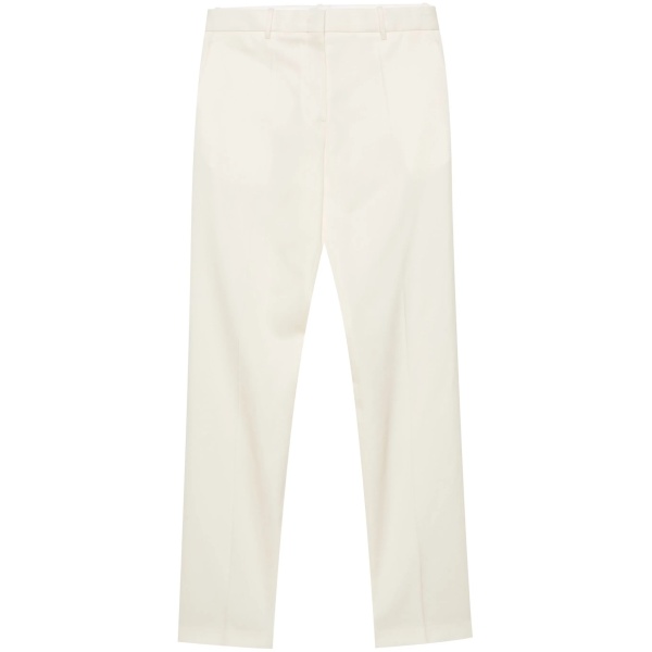 pressed-crease straight-leg trousers