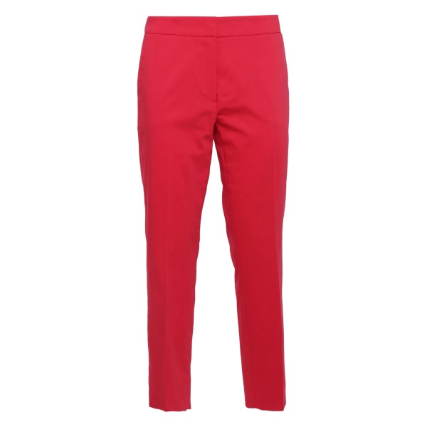 pressed-crease trousers