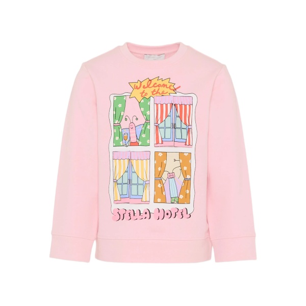 print-detail crew neck sweatshirt