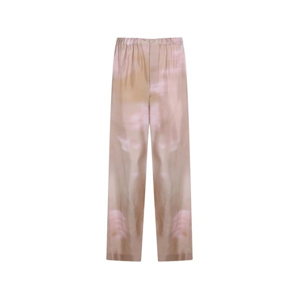 printed elasticated trousers