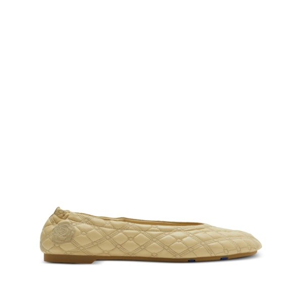 quilted leather ballerina shoes