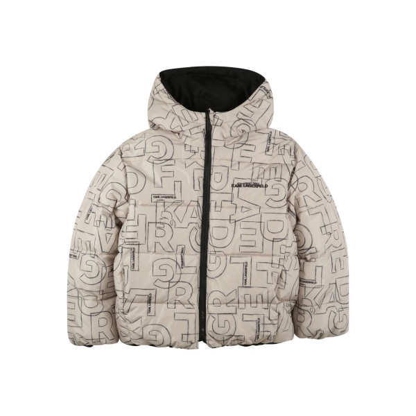 quilted logo puffer jacket