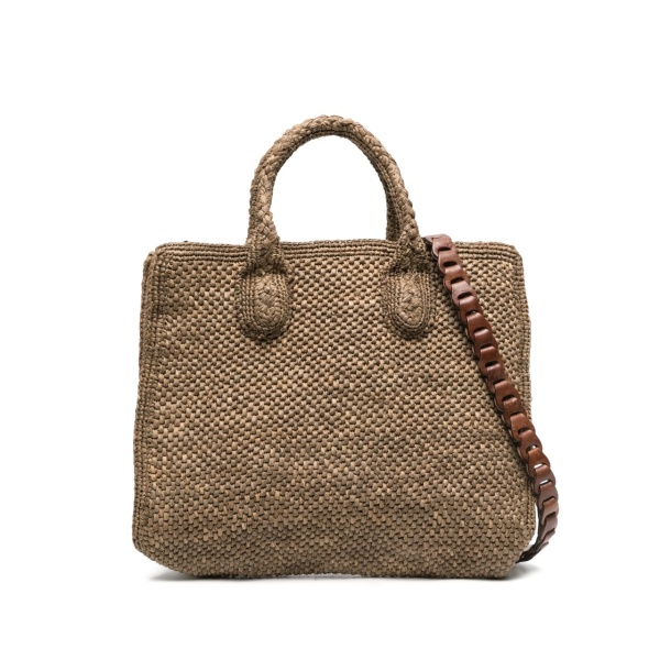 Rary woven-raffia tote bag