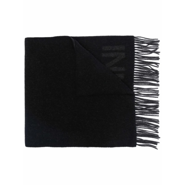 recycled wool-blend fringe scarf