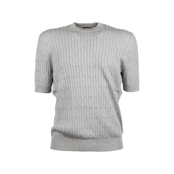 ribbed crewneck T-shirt