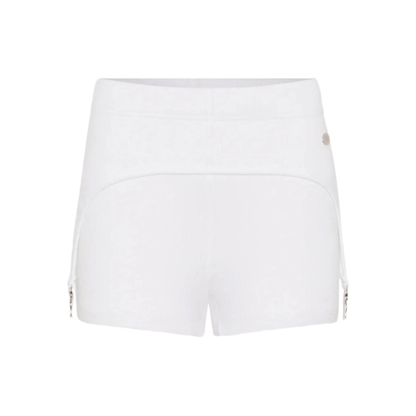 ribbed garter cotton shorts