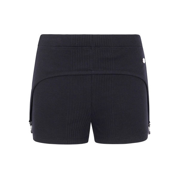 ribbed garter-detail shorts
