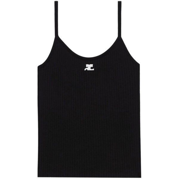 ribbed-knit tank-top
