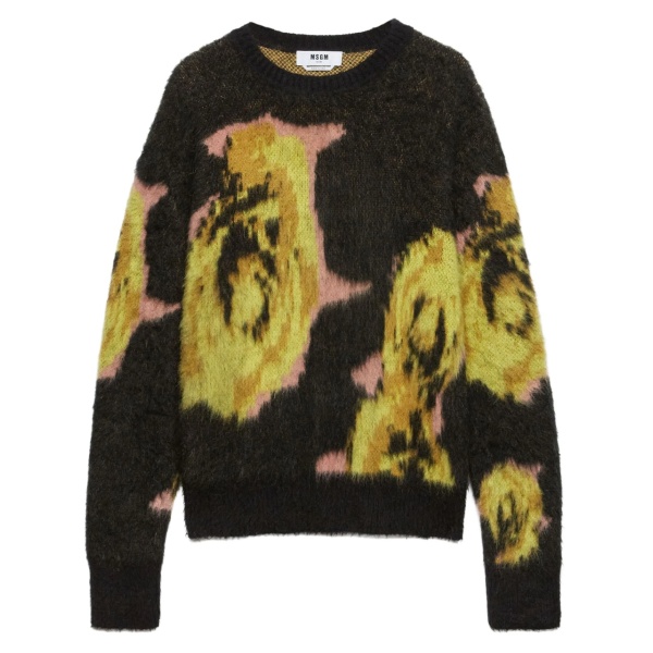 rose intarsia print jumper