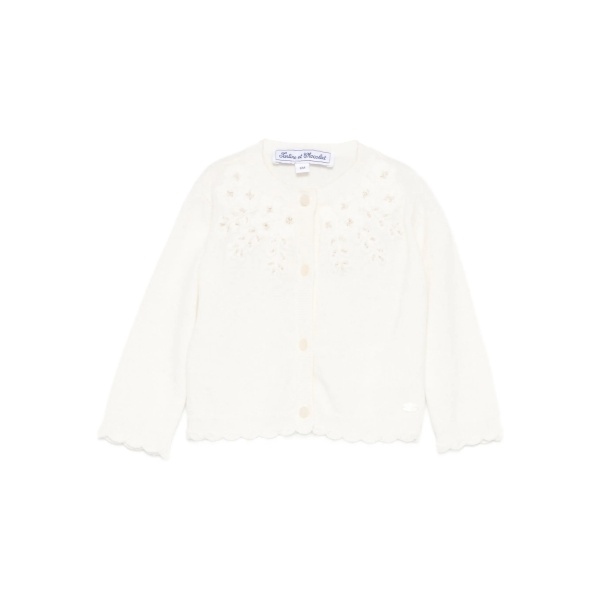 scalloped-hem cardigan