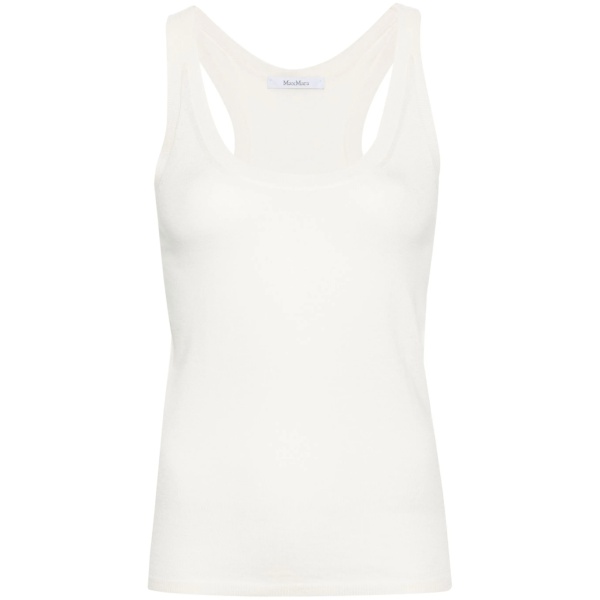 scoop-neck knitted top