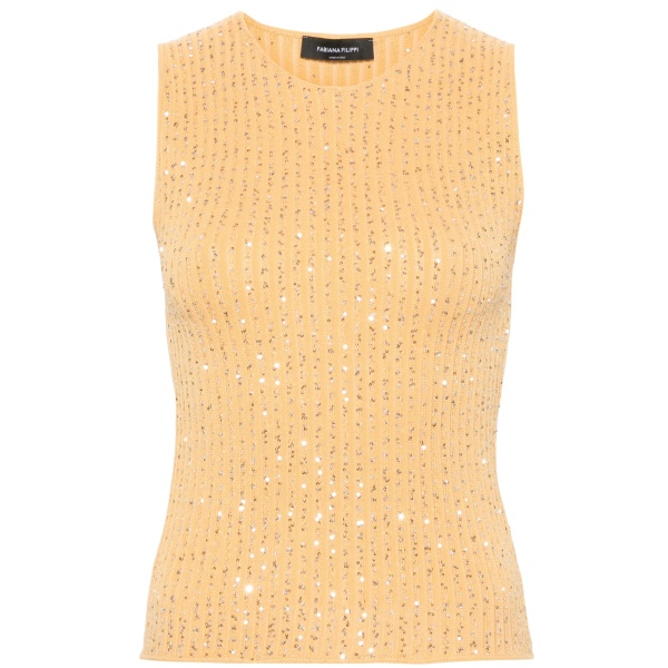 sequin-embellished tank top
