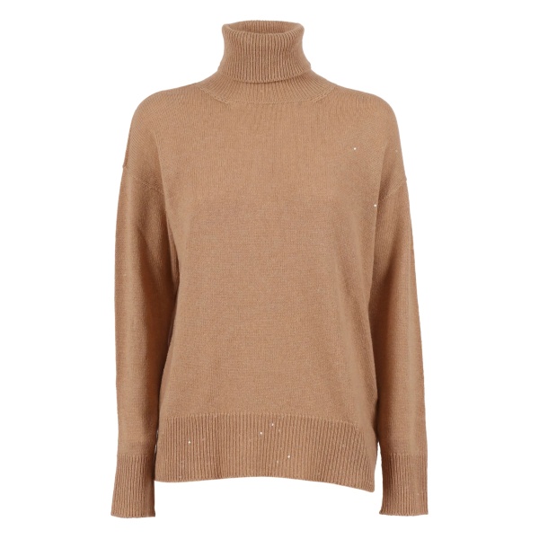 sequin-embellished turtleneck sweater