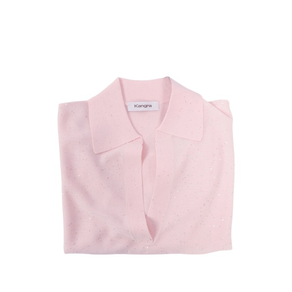 sequin polo shirt