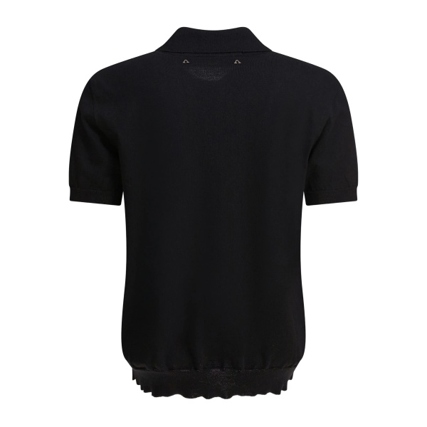 short-sleeve knitted polo shirt