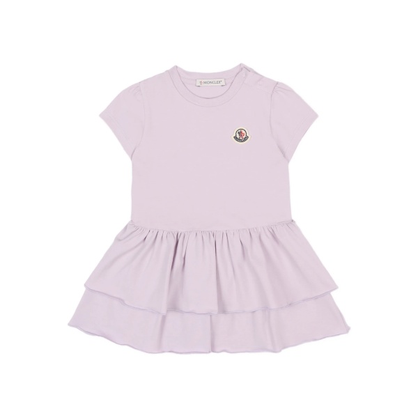 short-sleeve logo-detail dress