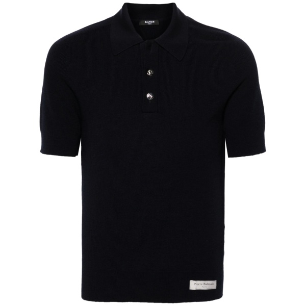 short-sleeve merino polo shirt