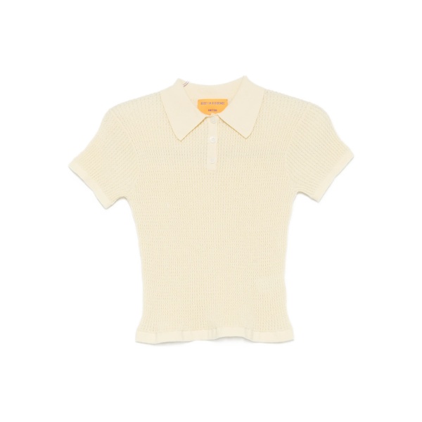 shrunken-effect polo top