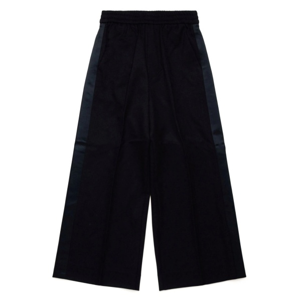 side-stripe wide-leg trousers