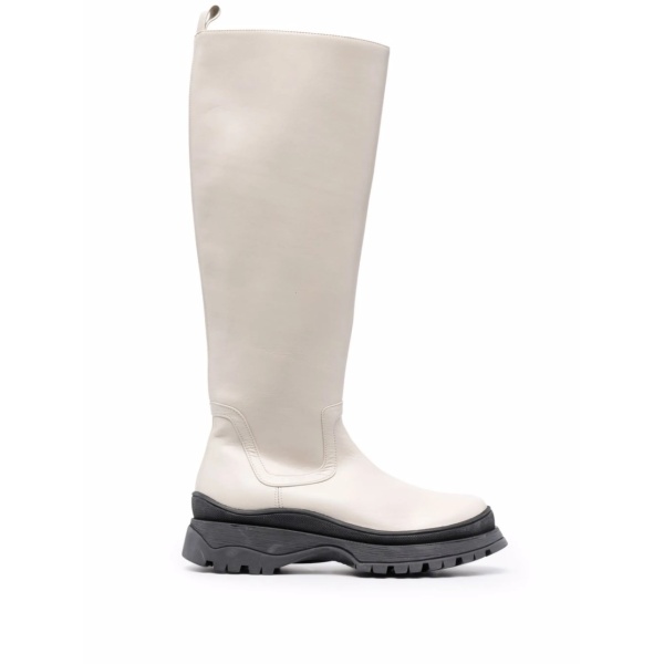 side zip leather boots