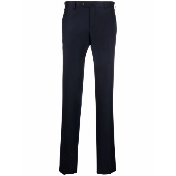 slim-fit wool trousers