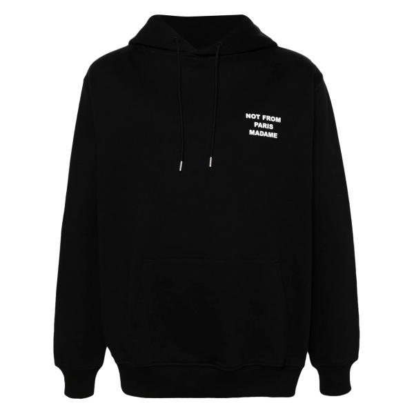 slogan-print cotton hoodie