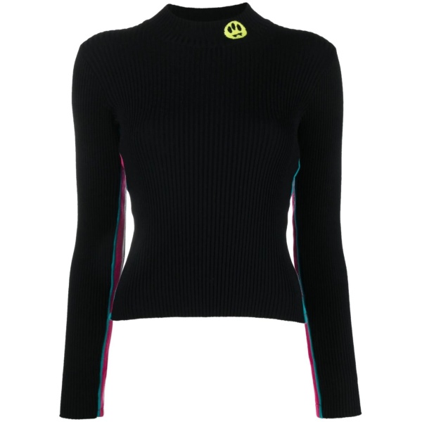 smiley-patch long sleeve jumper