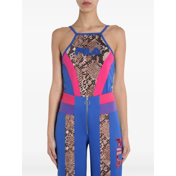 snakeskin panel top