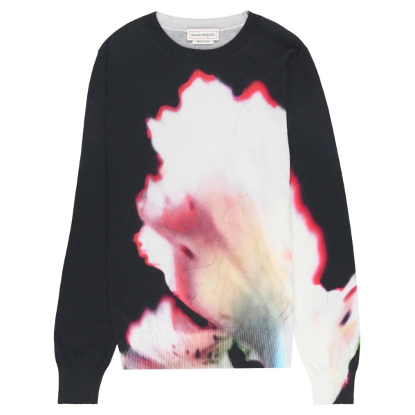 Solarised Flower-print cotton sweatshirt