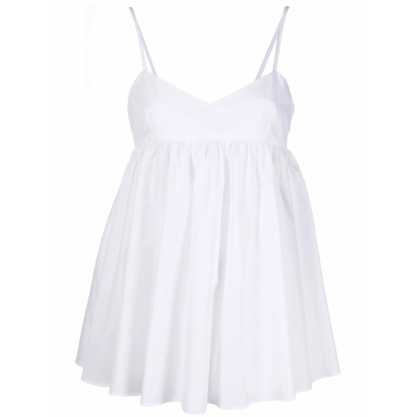 spaghetti-strap peplum top
