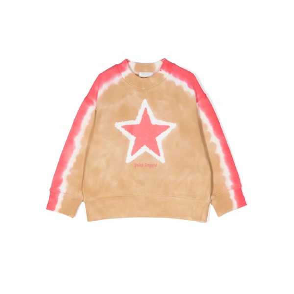 star tie-dye print sweatshirt