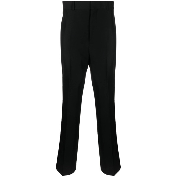 stripe-detail cotton tailored trousers