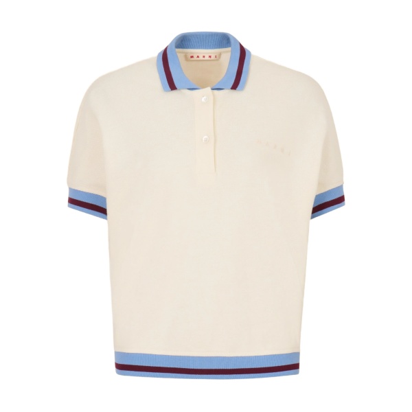 stripe-detail polo shirt