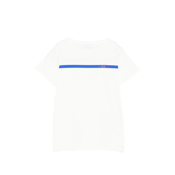 stripe-detailed T-shirt