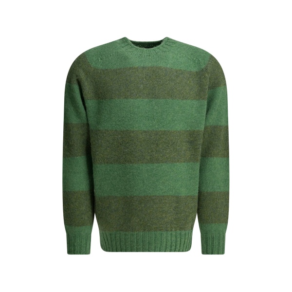 striped crew-neck sweater