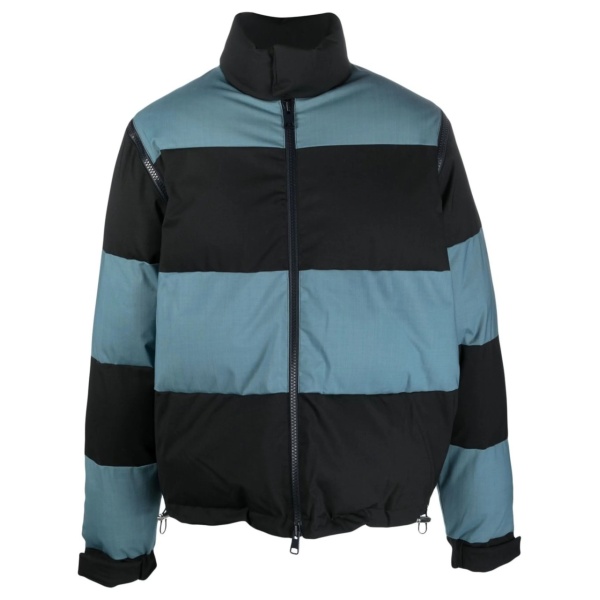 striped puffer jacket