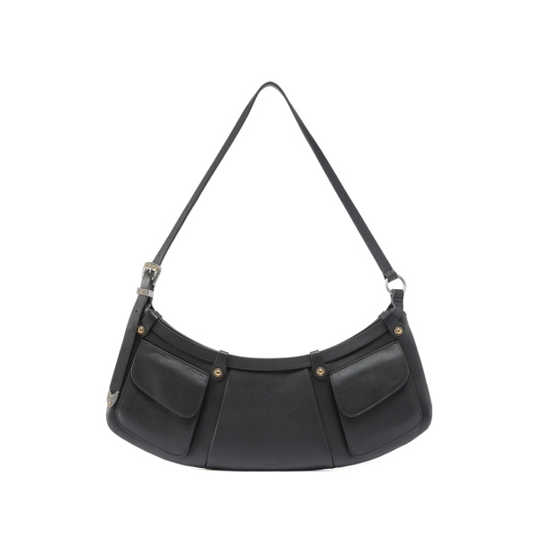 studded pocket shoulder bag