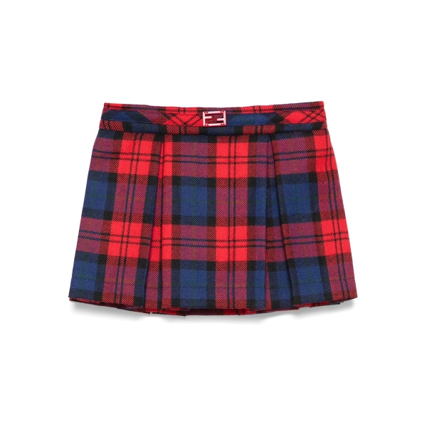 tartan-check mini skirt