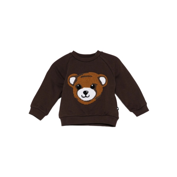 teddy-embroidered sweatshirt