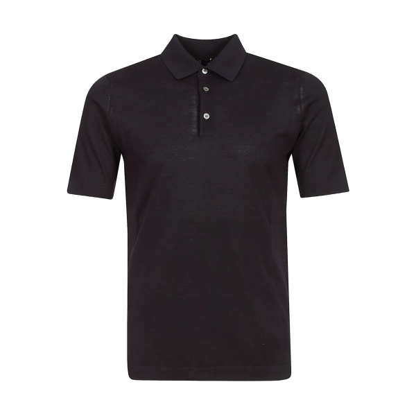 three-button cotton polo shirt