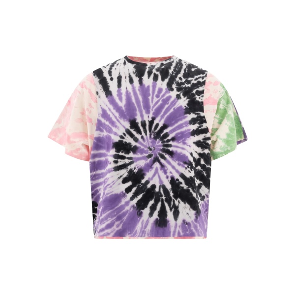 tie-dye panelled T-shirt