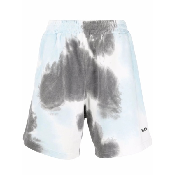 tie-dye print track shorts