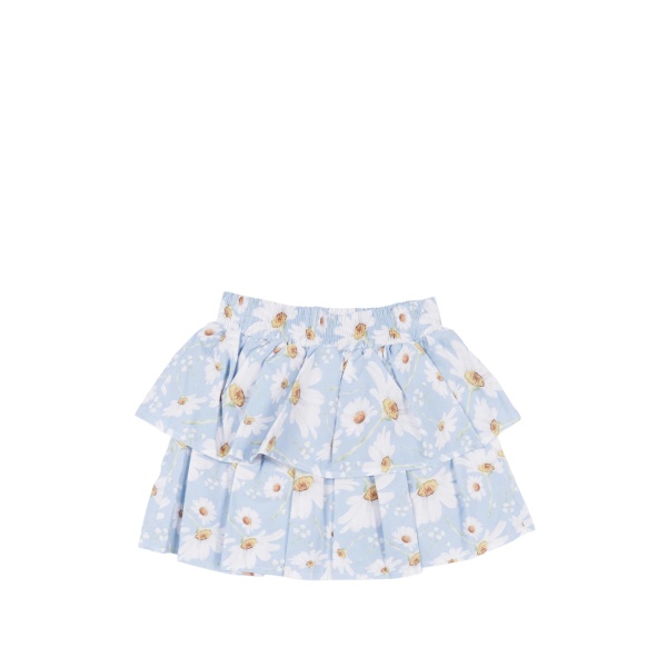 tiered floral skirt