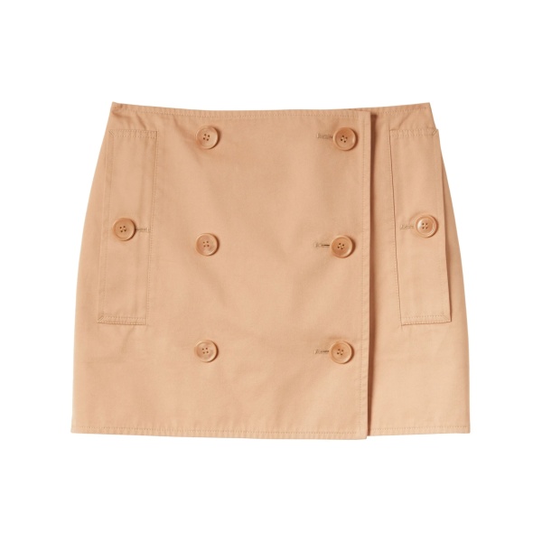 trench cotton mini skirt