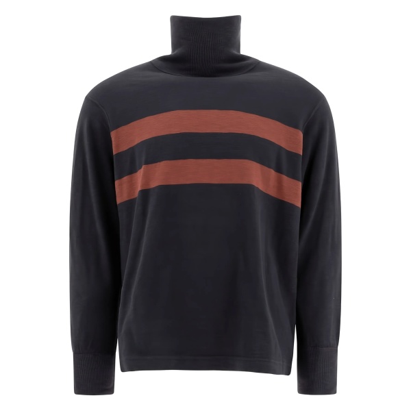 turtleneck stripe cotton sweatshirt