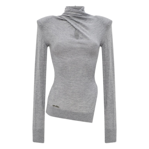 twisted fine-knit top